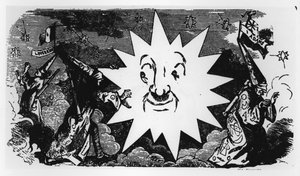 1847年1月1日、「ルシャリバリ」からの海王星発見の風刺画 作： Cham